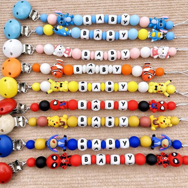 Charming Baby Name Pacifier Clip